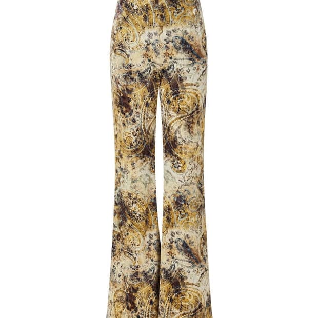 PAISLEY VELVET JERSEY PANTS