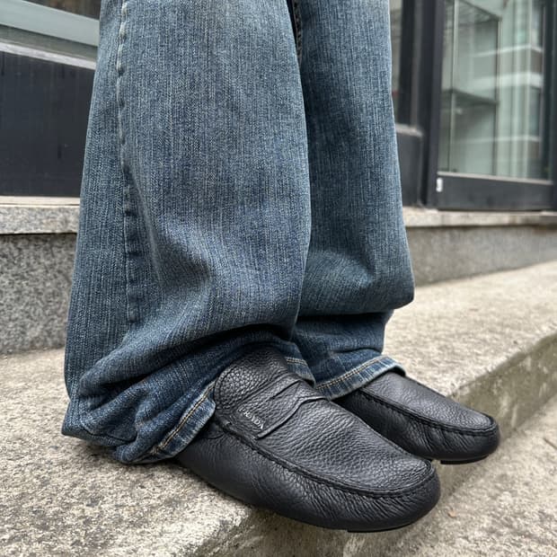 00s 프라다 가죽 드라이빙 로퍼