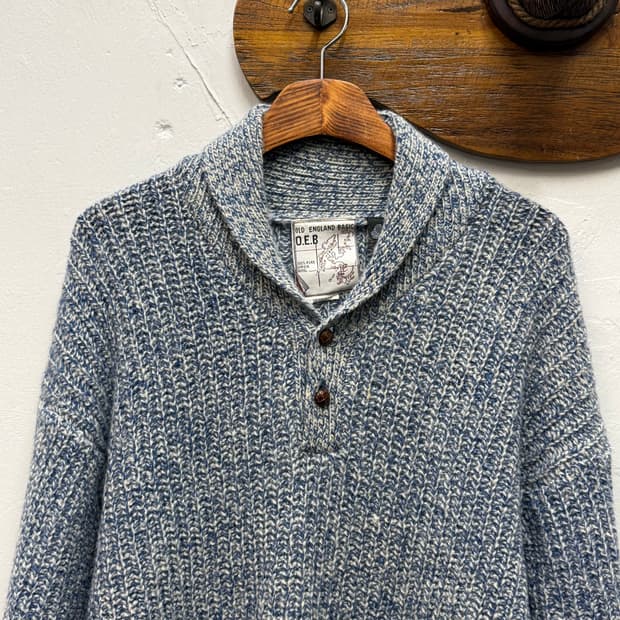 OLD ENGLAND Shawl Collar Knit Sweater