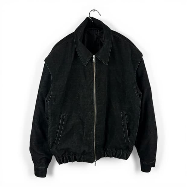  (무료배송)M) 인템포무드 피그먼트 코듀로이 봄버 재킷 블랙