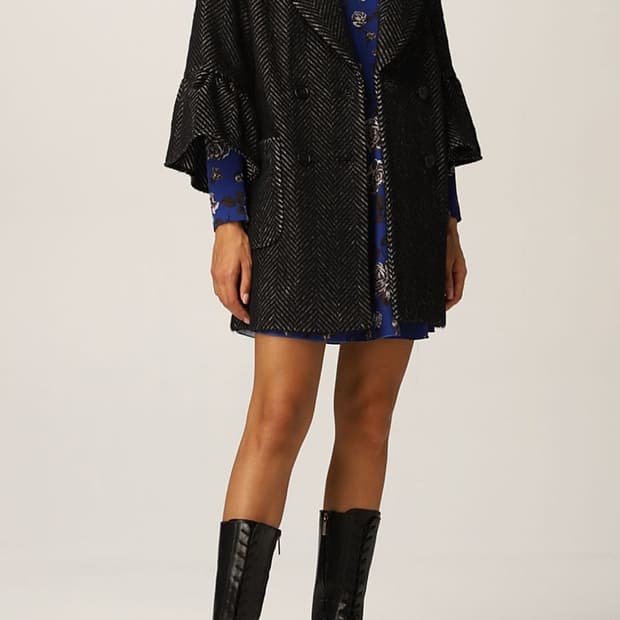 여) 발렌티노 러플슬리브 울코트 