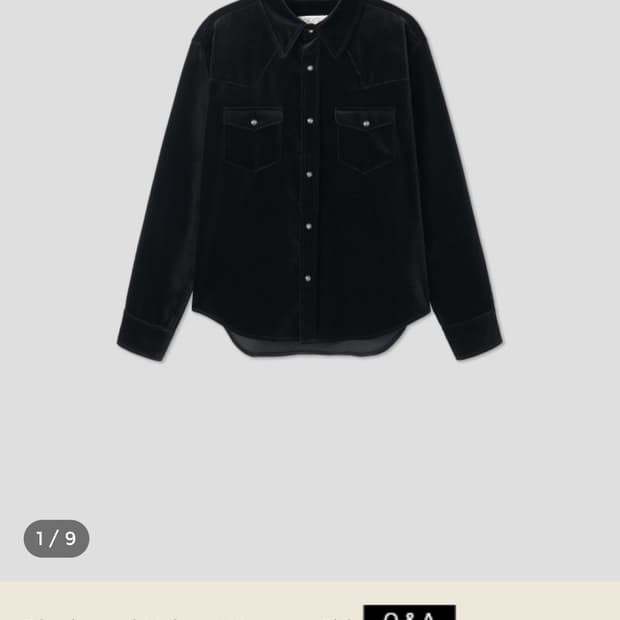 새) 파크투 벨벳 셔츠