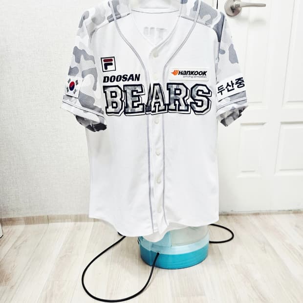 (100)L☆우주매물☆위팬두산베어스[김재환]밀리터리카모싸인자수풀마킹유니폼