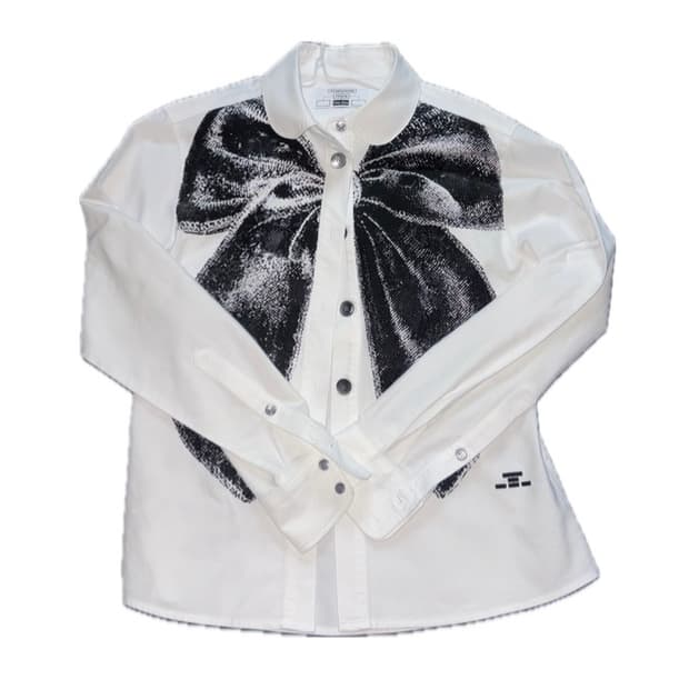 나이스고스트클럽 ffats 리본 셔츠