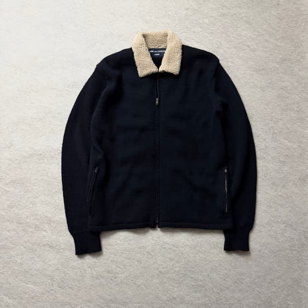 꼼데가르송 옴므 2005 시어링 니트집업