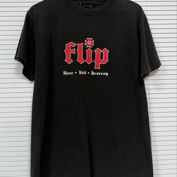 빈티지 flip 플립 스케이트보드 반팔 티셔츠