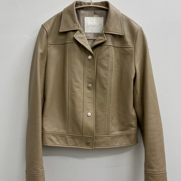 UNIER 유메르 리얼레더 크롭 자켓