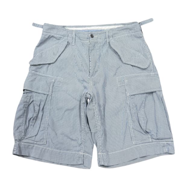 폴로 랄프로렌 Y2K 스트라이프 히코리 카고 포켓 쇼츠 반바지 32