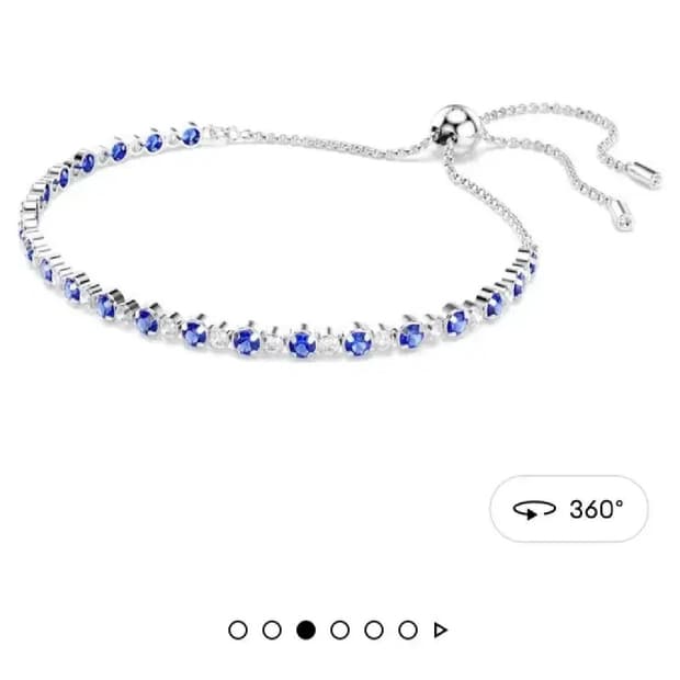 신상 새제품)스와로브스키 테니스 블루 팔찌 정품