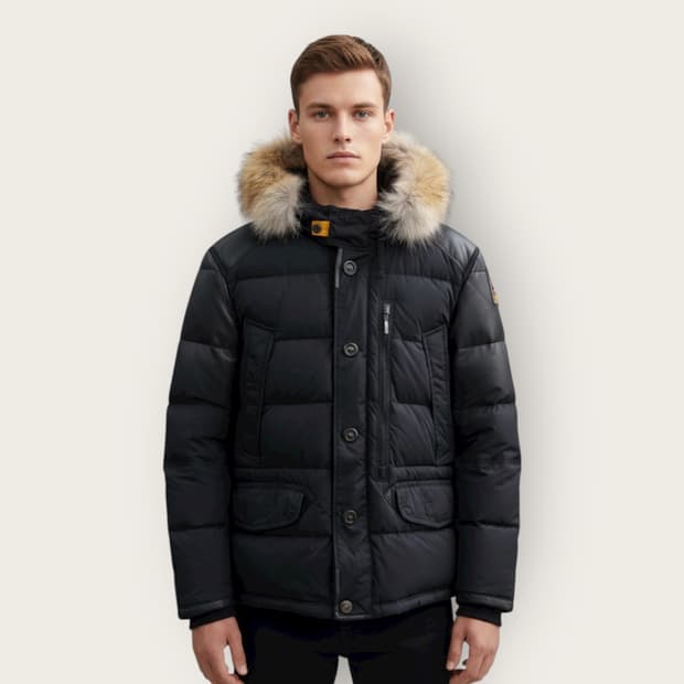 S/ 파라점퍼스 스페셜에디션 고트레더 리얼퍼 패딩점퍼