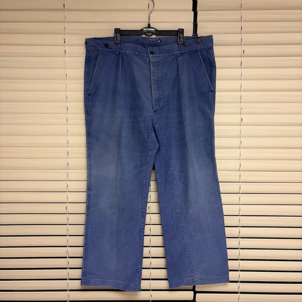 40s 빈티지 프렌치 몰스킨 워크 팬츠 굿페이드 36