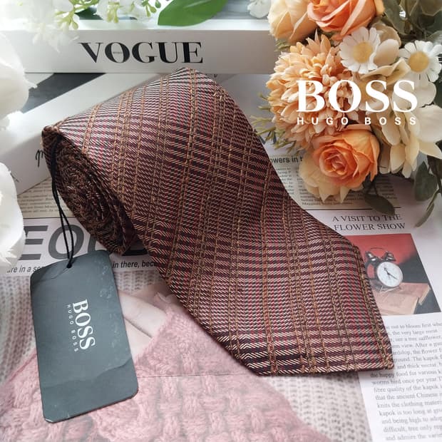 HUGO BOSS 휴고 보스 넥타이 브라운 K2237 새제품
