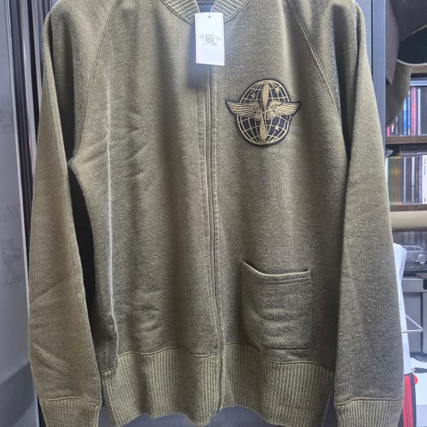RRL 밀리터리 짚업 가디건