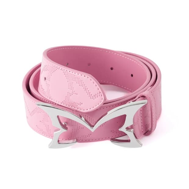 Mertra Debossed Belt Pink L
