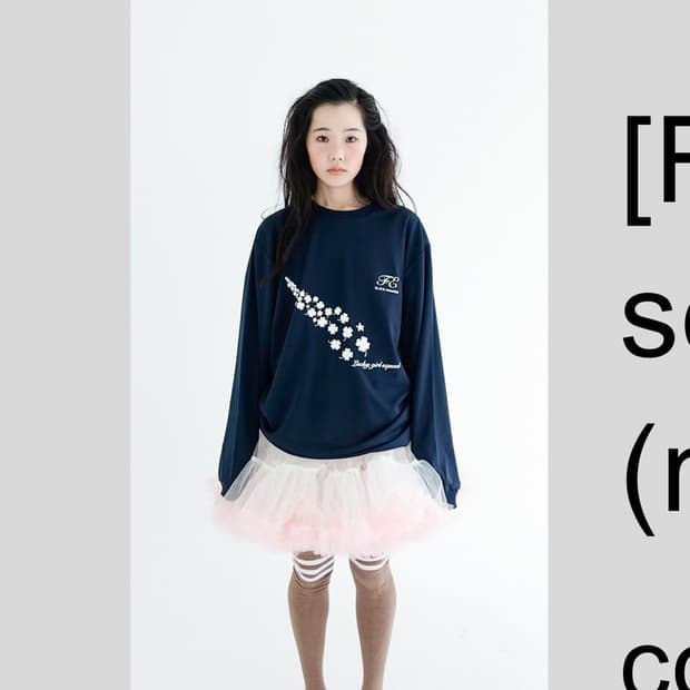 [F.E.E.S] lucky squad long top(navy)