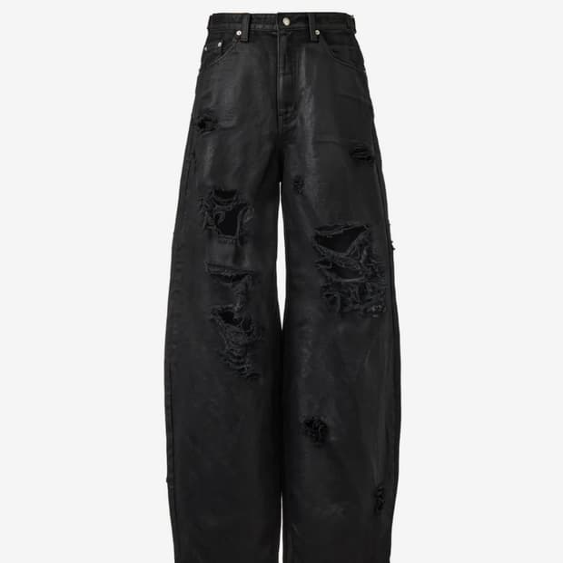 어나더유스 3 레이어드 디스트로이드 진 - 코티드 블랙 1사이즈