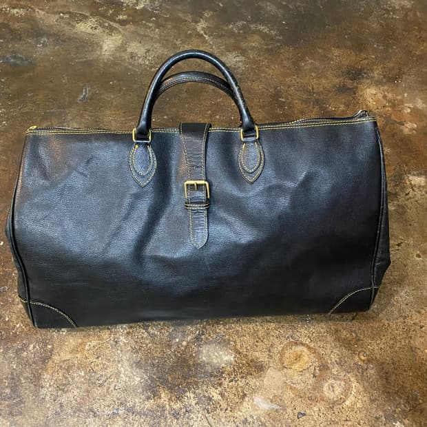 80s 꼼데가르송 가죽 보스턴 백