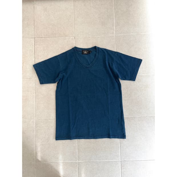 Double RL indigo v neck t shirt