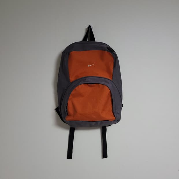 NIKE 나이키 올드스쿨 빈티지 백팩 그레이/오렌지 Y2K