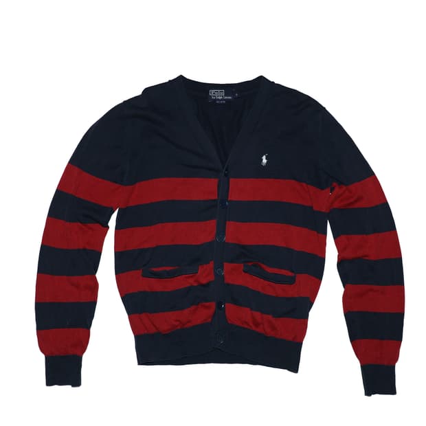 [정품]폴로 랄프로렌 네이비 스트라이프 가디건 S