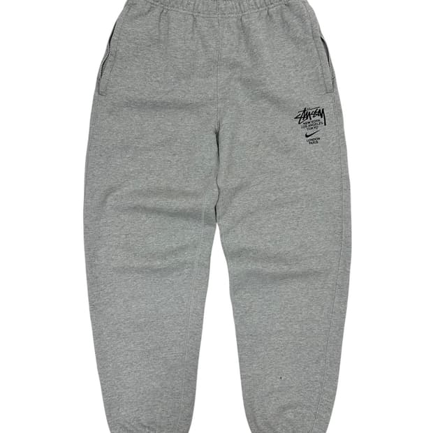 나이키 x 스투시 NRG ZR 플리스 팬츠 헤더 그레이