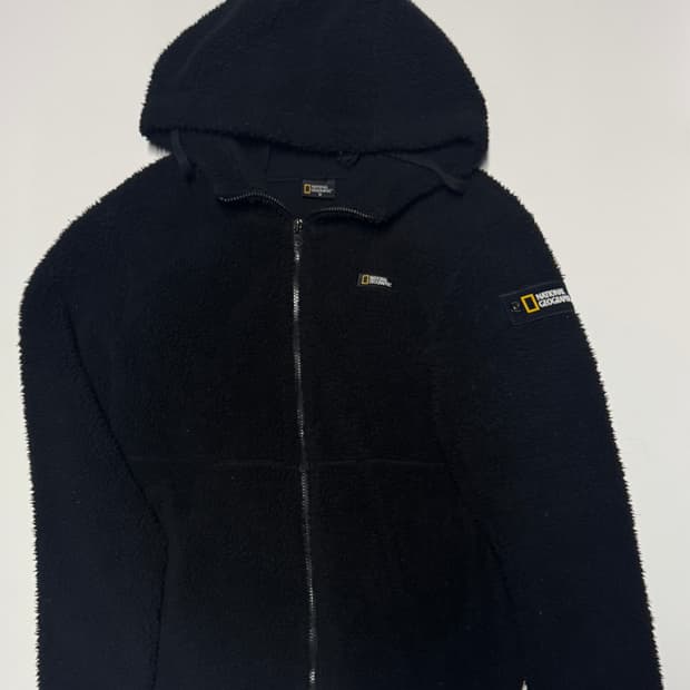 내셔널지오그래픽 리메이크 커스텀 와펜 플리스 후드 자켓 M