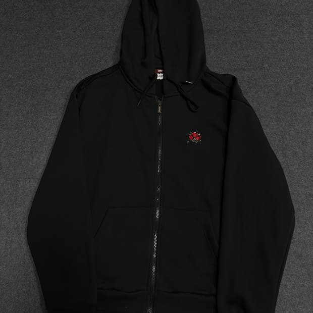 에드하디 백로고 후드집업 블랙 y2k 펑크