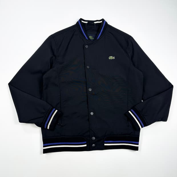 라코스테 미니멀 블루종 바시티자켓 블랙 M