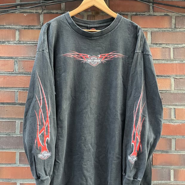 2XL) 2000s Harley Davidson Long Sleeve