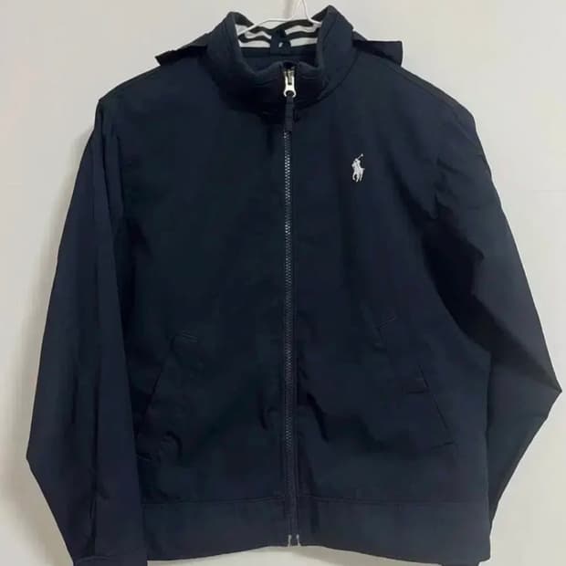 폴로 보이즈 M 남색 바람막이