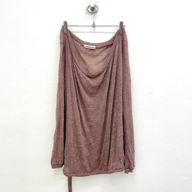 dusty mauve sheer cowl Top