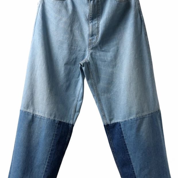 파세타즘 빅 패치워크 데님 팬츠