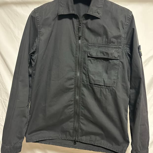 스톤아일랜드 올드이펙트 오버셔츠 블랙 (M)