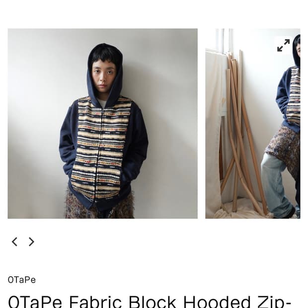 (새상품) 0tape hooded zip up m size