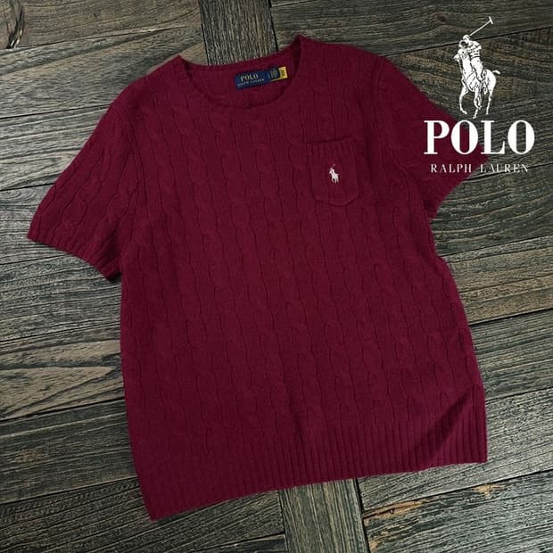 [폴로 랄프로렌] 신형 포니 로고 자수 포켓 반팔 니트 M19435