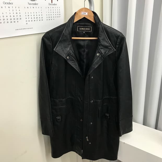 조르쥬레쉬 리얼 레더 롱 자켓