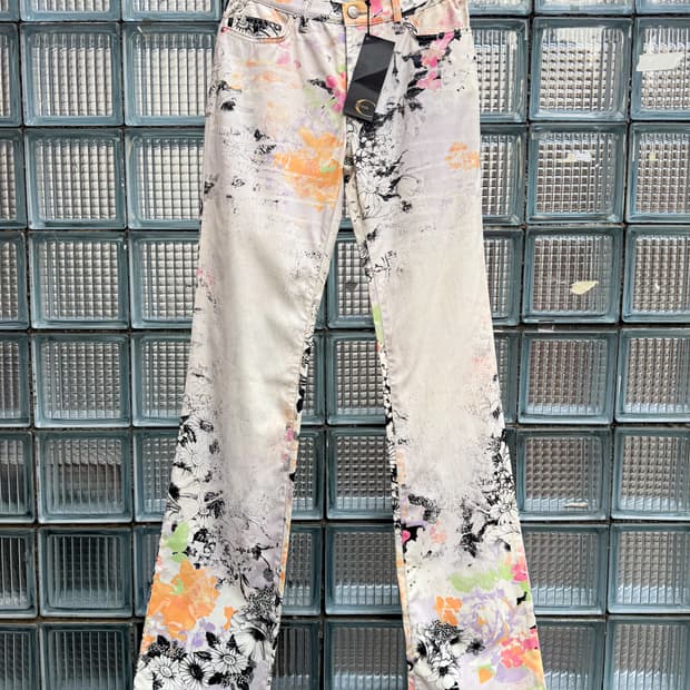Just Cavalli – Floral Print Bootcut Pant