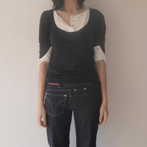 인앤양인하모니 레이어드 탑 블랙