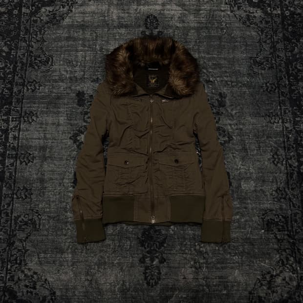 Jackrose 00s trimming fur military jacke