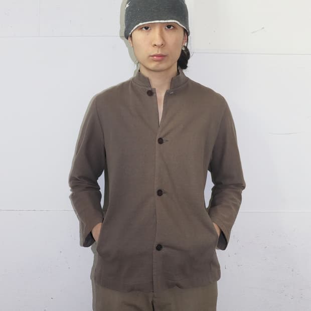 와이즈 스탠드 카라 자켓