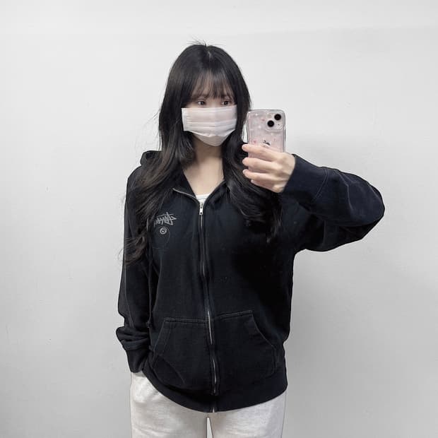 스투시 Stussy 8볼 후드집업 블랙