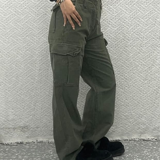 HCO 빈티지 카고팬츠 면바지 28인치 C06405