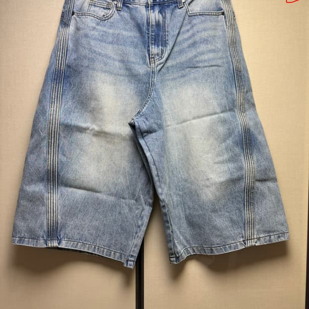 DNSR 커브드 버뮤다 데님 팬츠 블루 XL