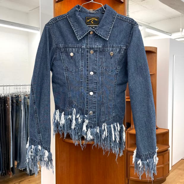 [46] 비비안웨스트우드 데님 프린지 자켓