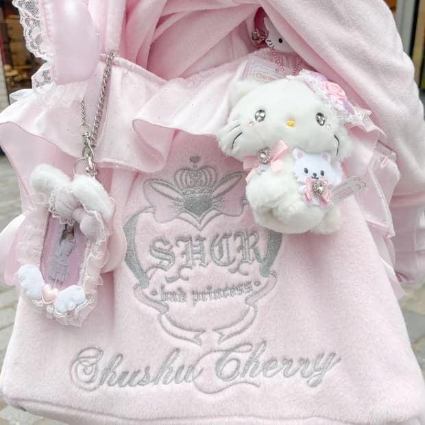 세트) 슈슈체리 히메백 숄더백 가방 히메갸루 갸루 오네 라떼 로걀 달천