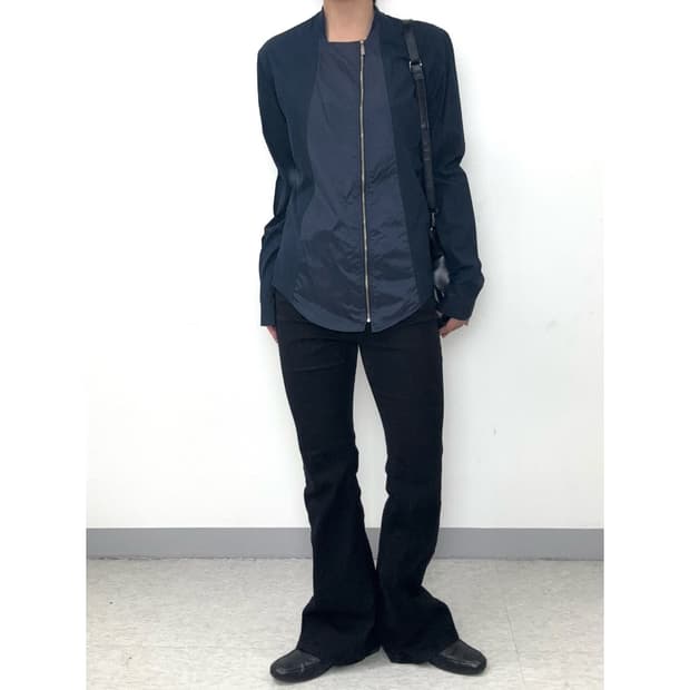 빈티지 락시크 네이비 롱슬리브 집업