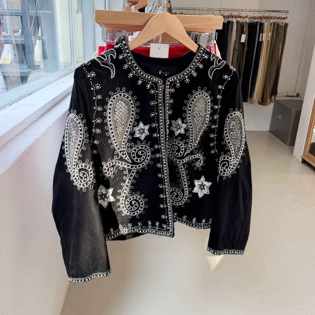 90s Franca V.paoloni velvet stud jacket
