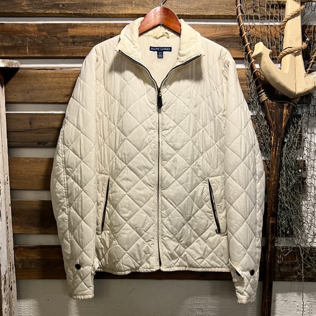 [M]폴로 랄프로렌 우먼스 화이트 퀼팅 자켓