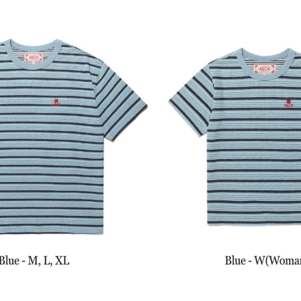 에이카화이트 스트라이프 티셔츠