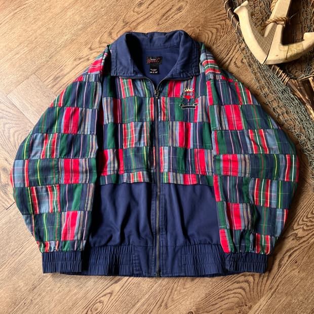 [S]90's 유럽 빈티지 패치워크 해링턴 자켓